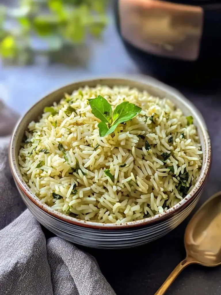 Instant Pot Spinach Rice - featured image