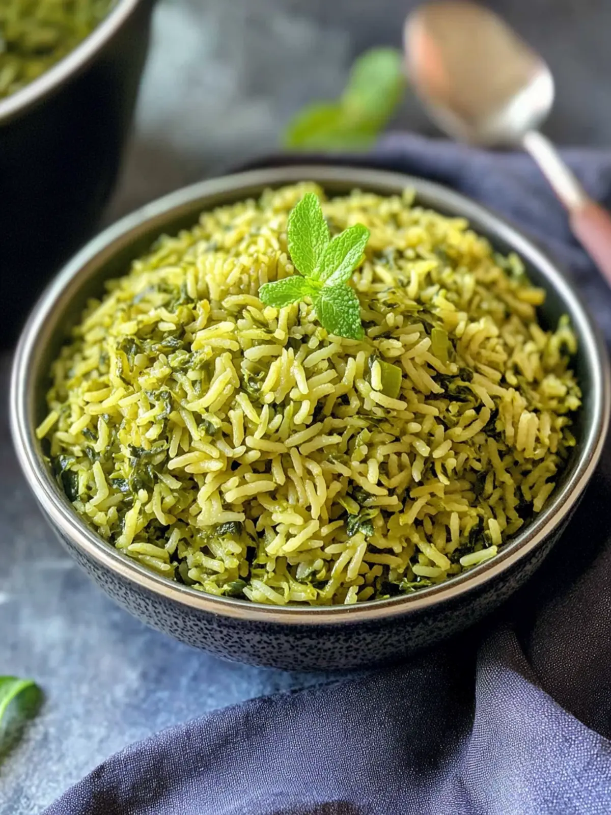 Instant Pot Spinach Rice preparation steps