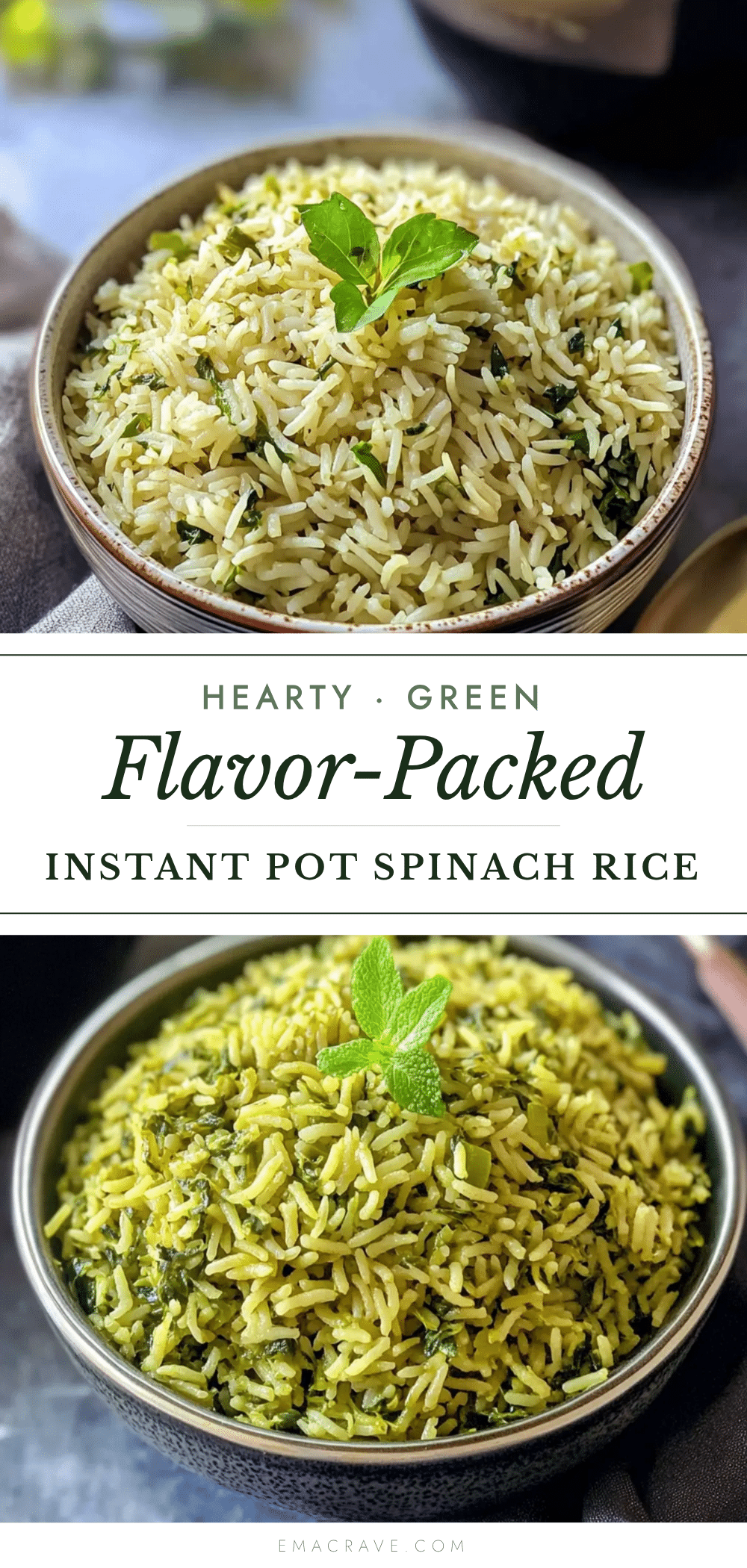Instant Pot Spinach Rice recipe