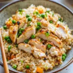 japanese seasoned rice with chicken - featured image
