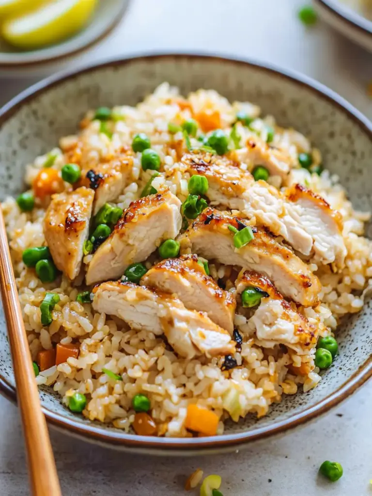 japanese seasoned rice with chicken - featured image
