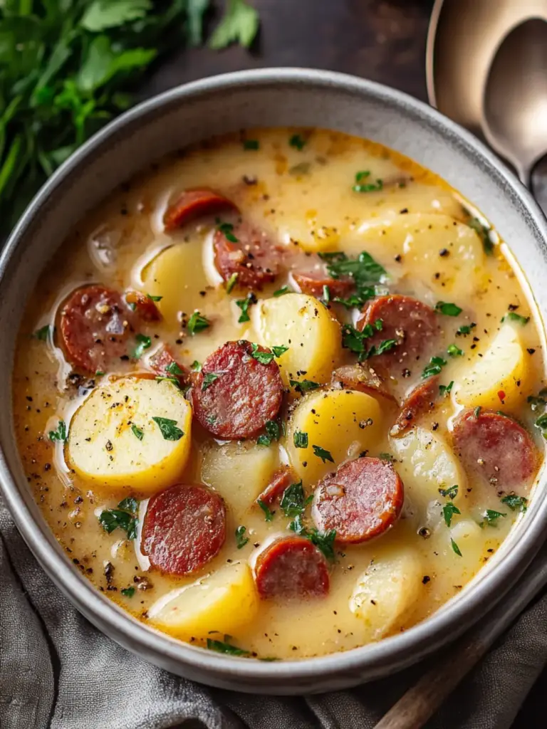 kielbasa potato soup - featured image