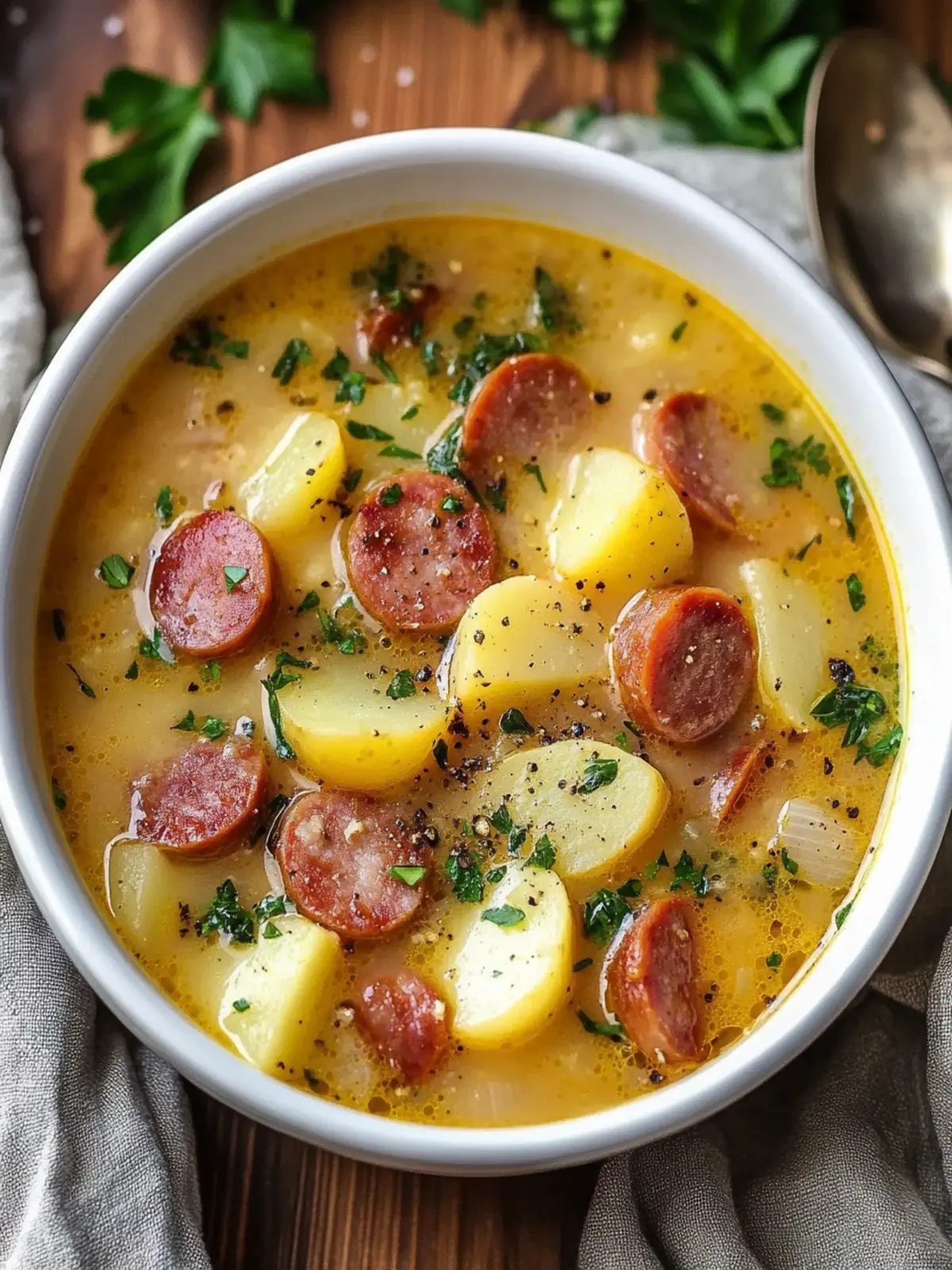 kielbasa potato soup preparation steps