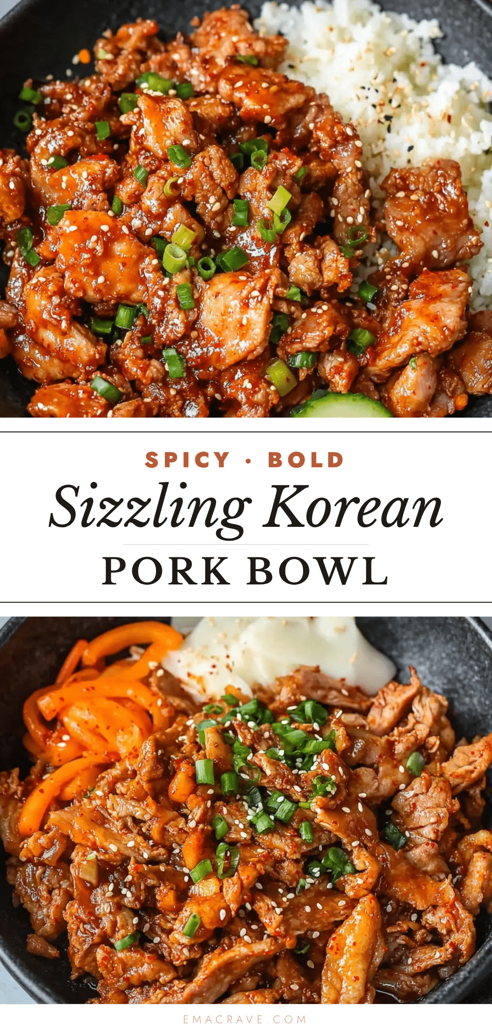 Korean spicy pork bowl recipe