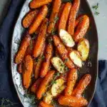 maple Dijon roasted carrots and apples - featured image