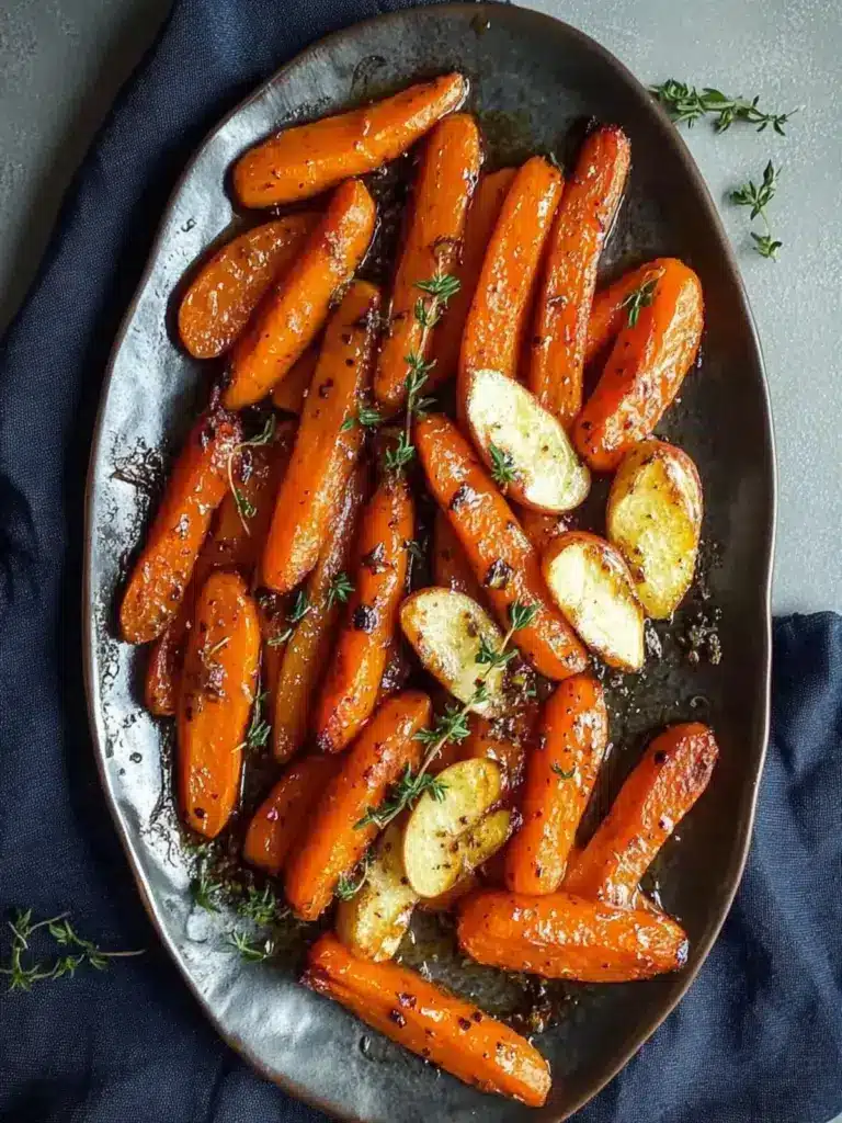 maple Dijon roasted carrots and apples - featured image
