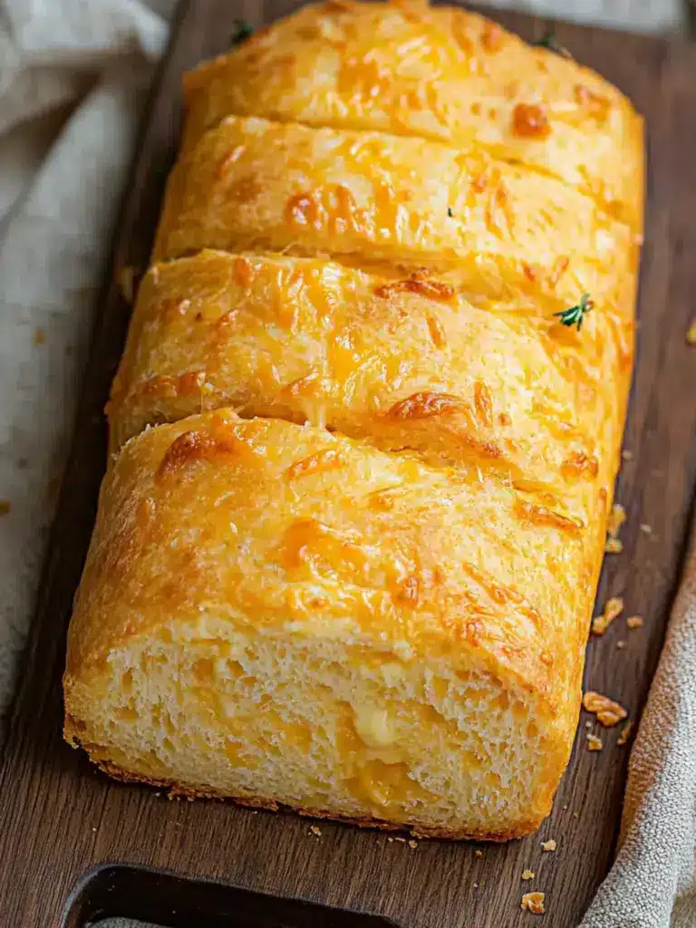 melt-in-your-mouth cheese bread with roasted garlic - featured image