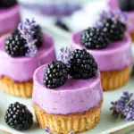 mini blackberry lavender cheesecakes - featured image