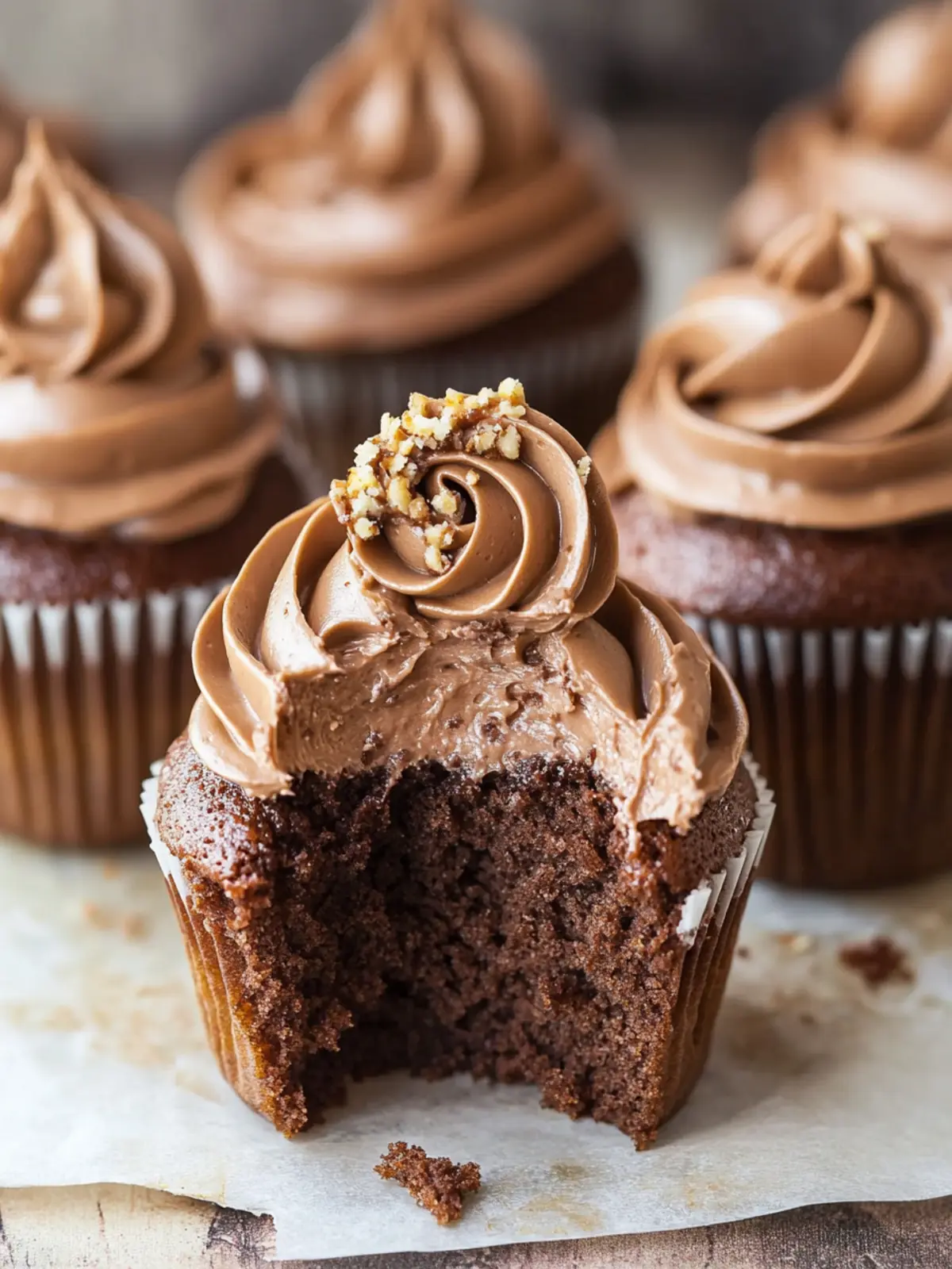 Nutella cupcakes preparation steps
