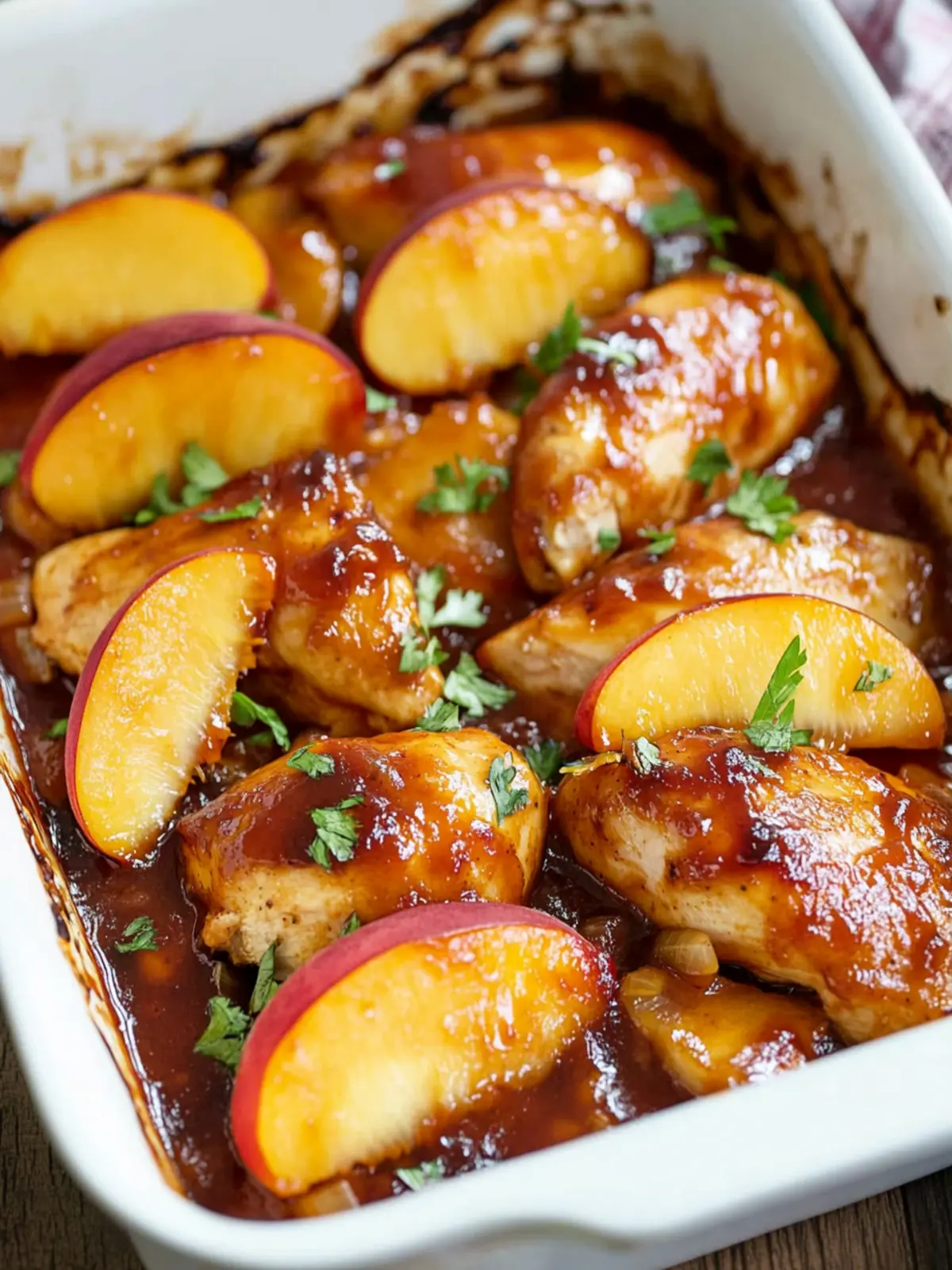 peach bbq chicken bake preparation steps