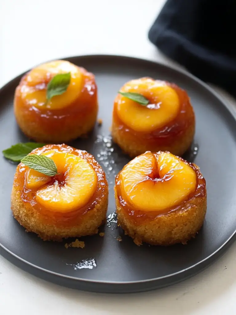 Peach Upside Down Mini Cakes - featured image
