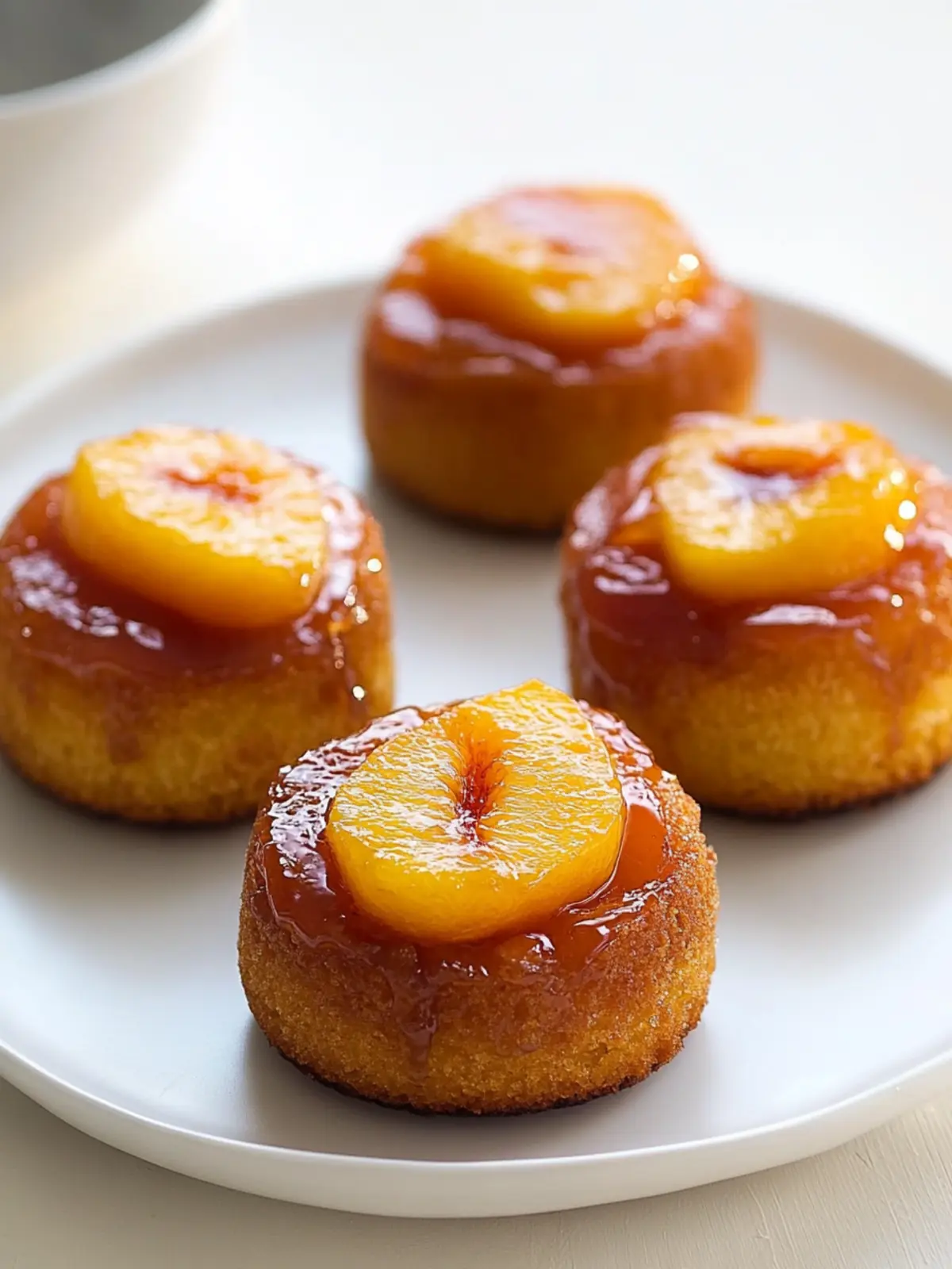 Peach Upside Down Mini Cakes preparation steps