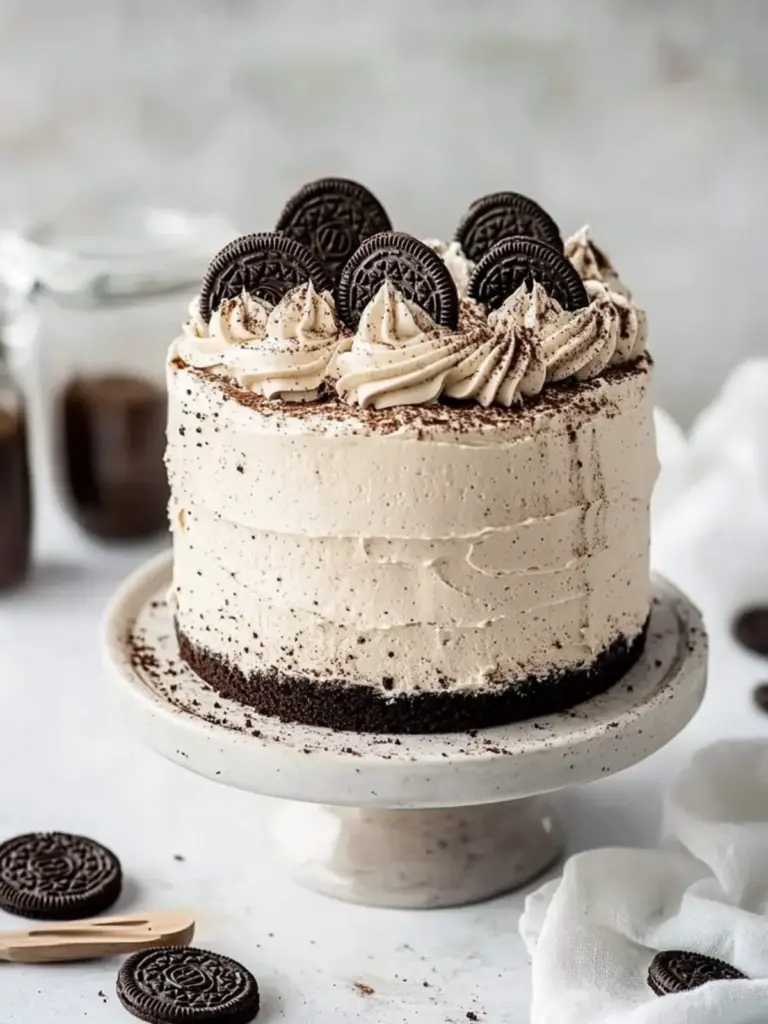 Perfect Oreo Cake with Coffee Oreo Buttercream - featured image