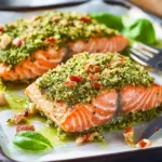 pesto crusted salmon - featured image
