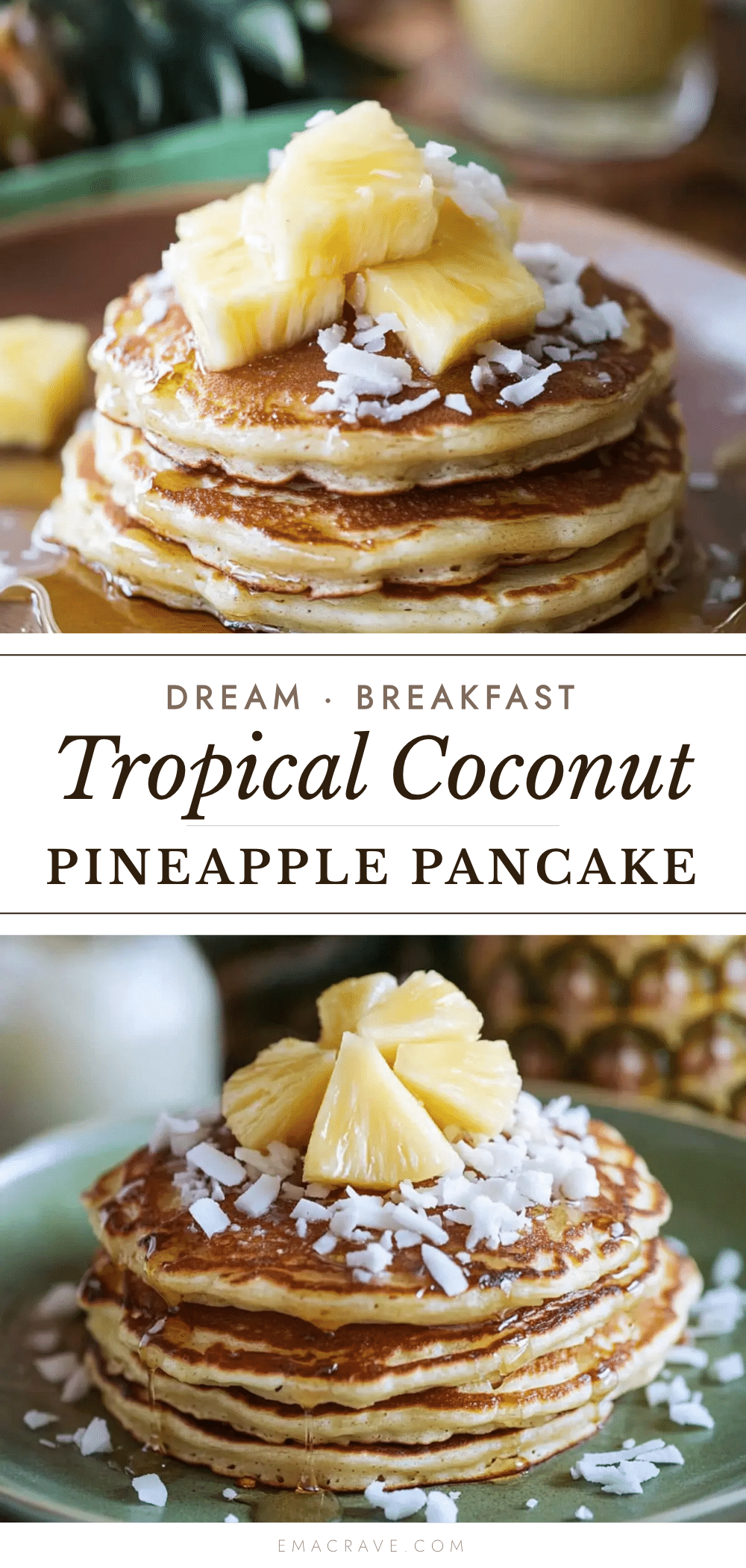 pineapple pancakes with coconut drizzle recipe