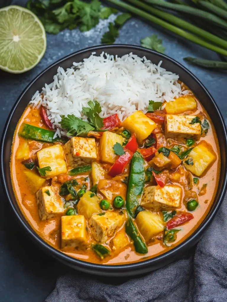 pineapple tofu curry - featured image
