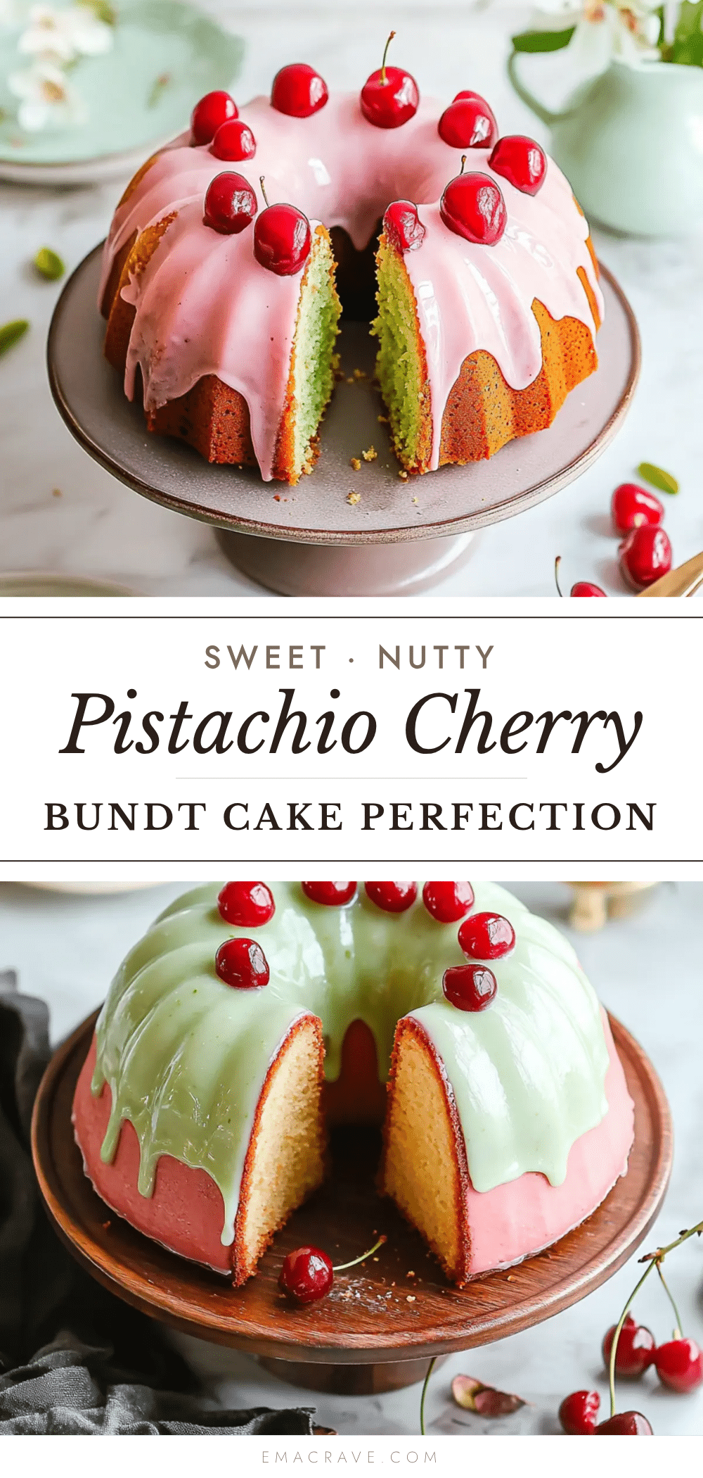 pistachio bundt cake with cherry glaze recipe