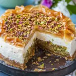 Pistachio Honey Baklava Cheesecake - featured image