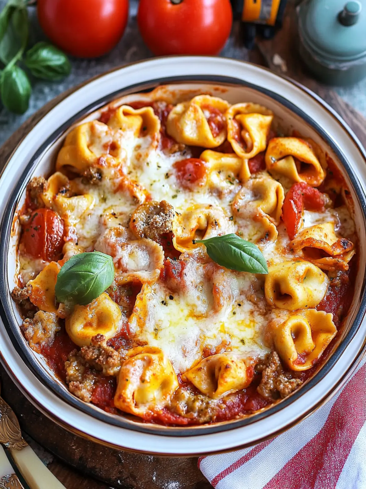 pizza tortellini casserole preparation steps
