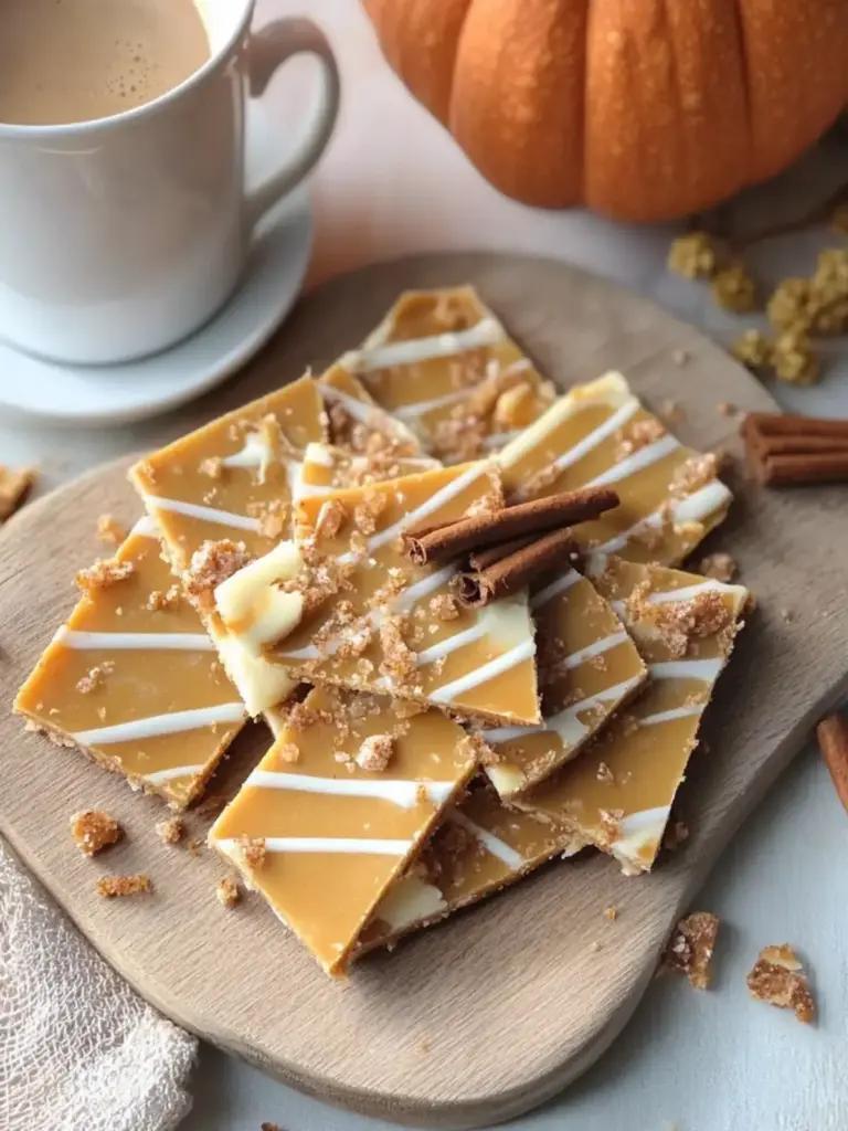pumpkin spice latte bark - featured image