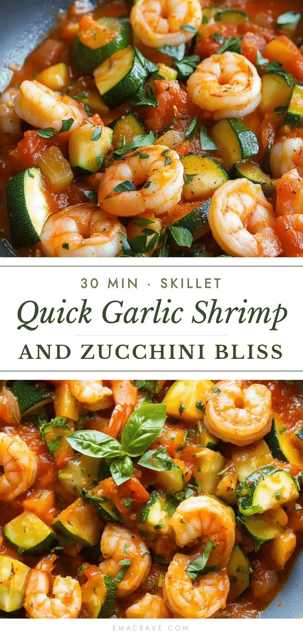 quick shrimp and zucchini in garlic tomato sauce recipe