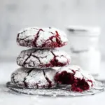 red velvet crinkle cookies - featured image