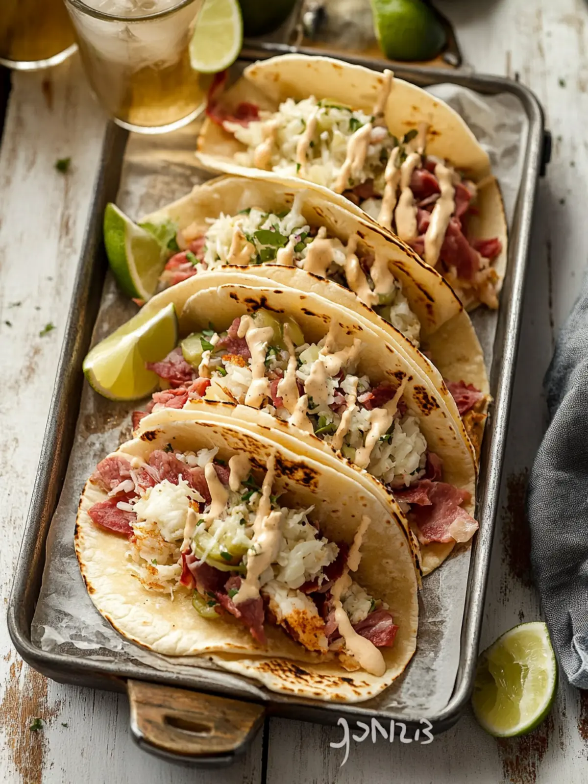 Reuben tacos preparation steps