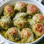 Savory Pesto Baked Turkey Meatballs - featured image