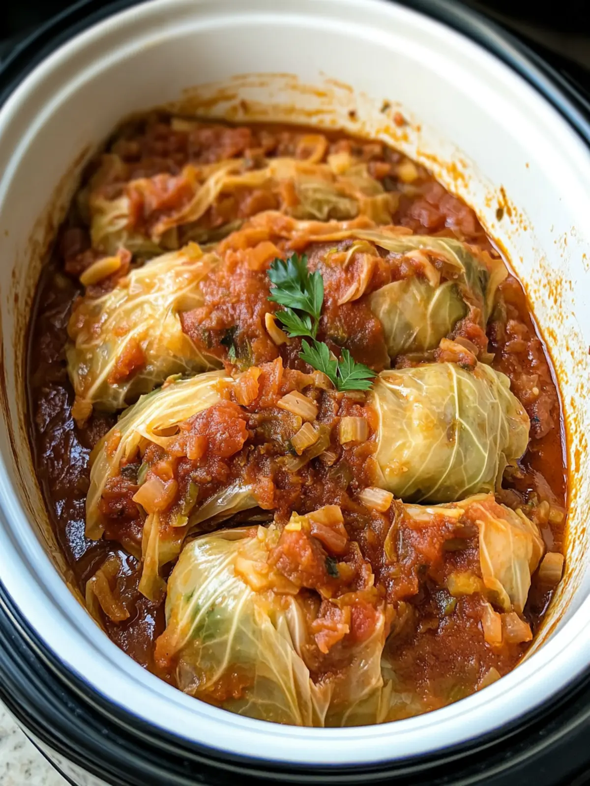 slow cooker unstuffed cabbage rolls preparation steps