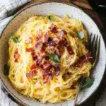 spaghetti squash carbonara - featured image