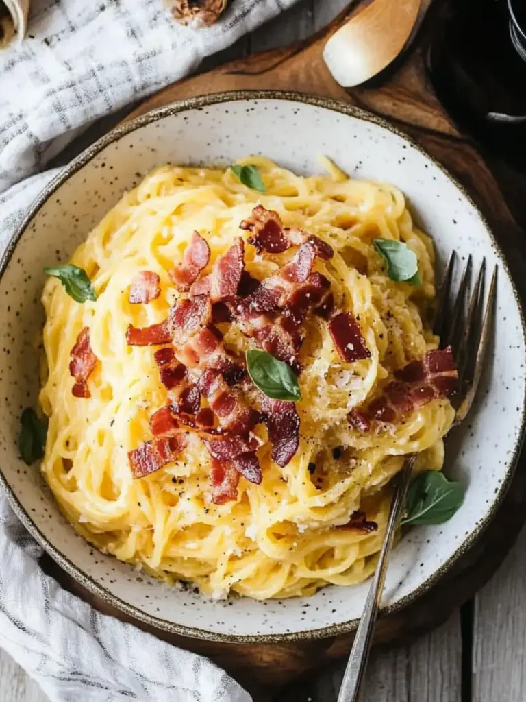 spaghetti squash carbonara - featured image