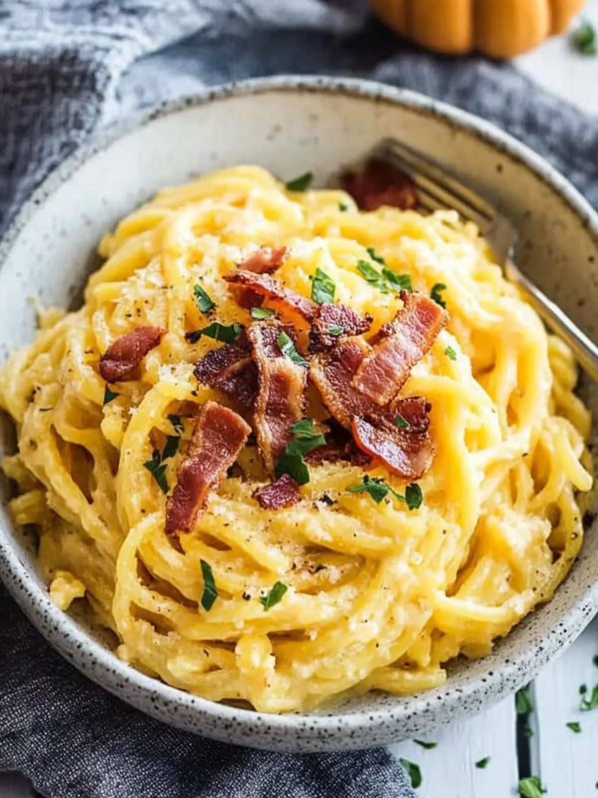 spaghetti squash carbonara preparation steps