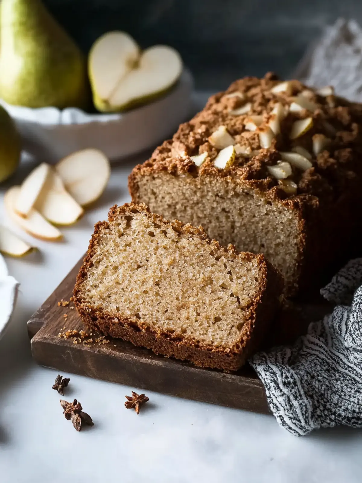 spiced pear bread with honey glaze preparation steps
