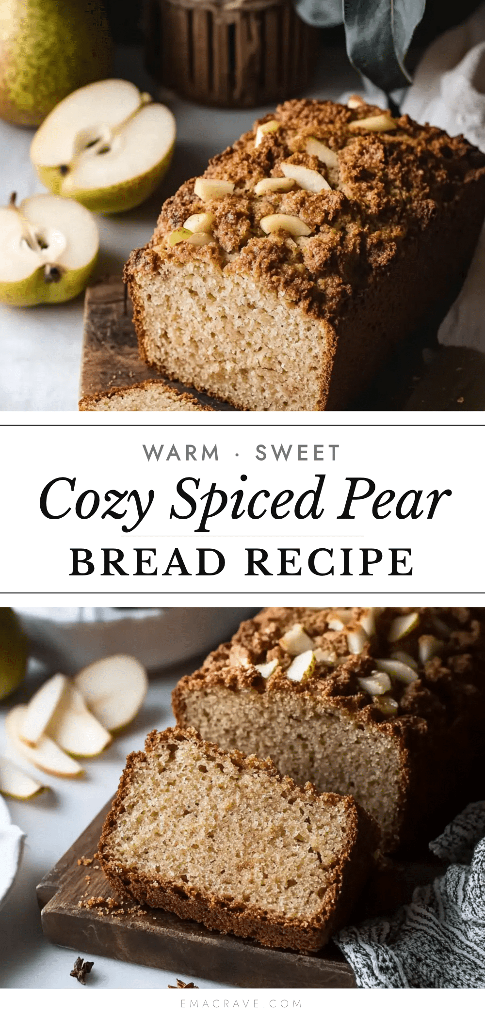 spiced pear bread with honey glaze recipe
