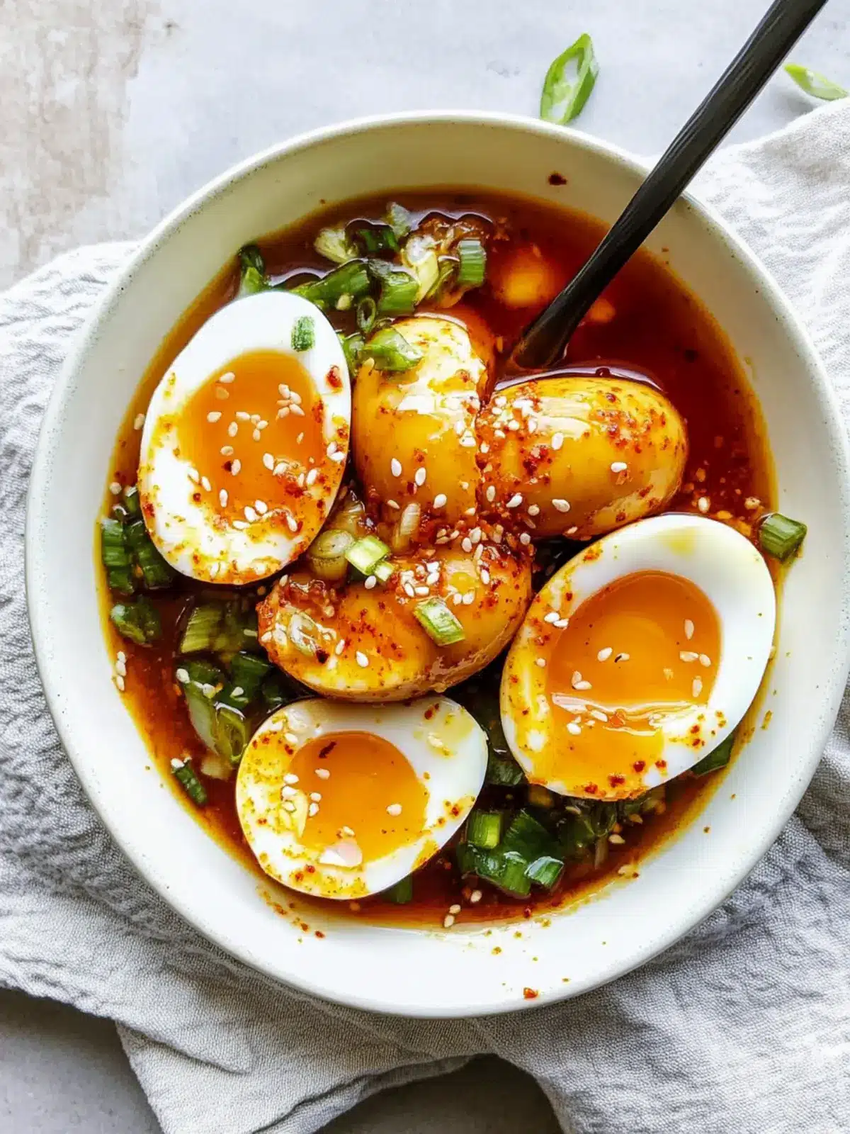 Spicy Gochujang Eggs Breakfast Bowl preparation steps