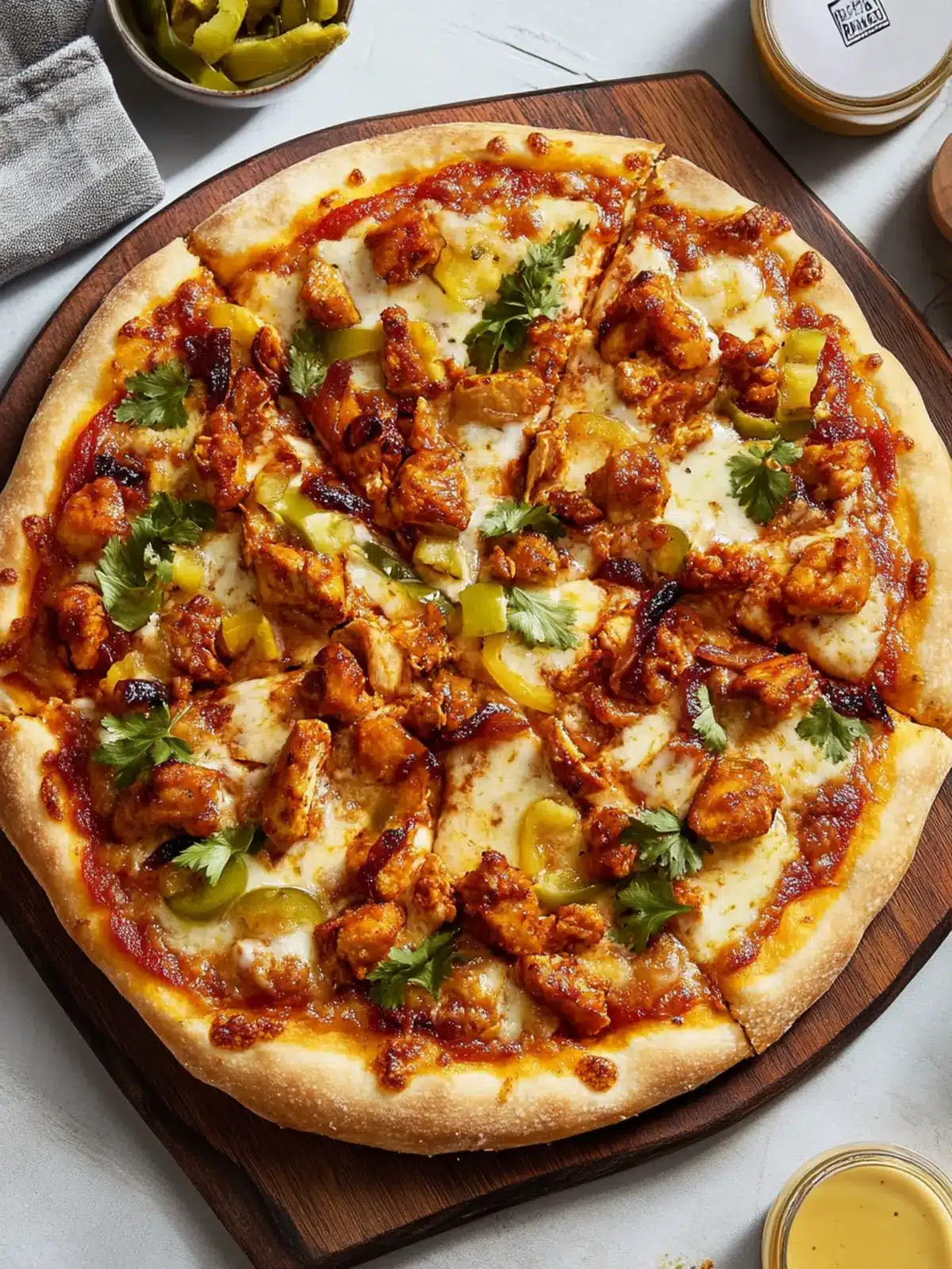 Spicy Nashville Hot Chicken Pizza preparation steps