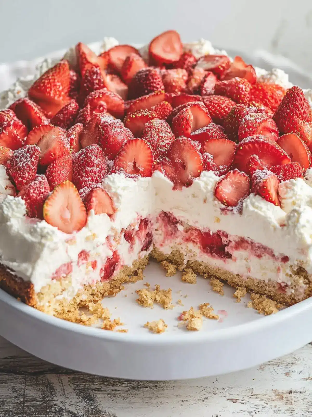 strawberry shortcake tres leches cake preparation steps