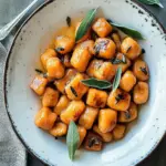 sweet potato gnocchi with sage browned butter - featured image
