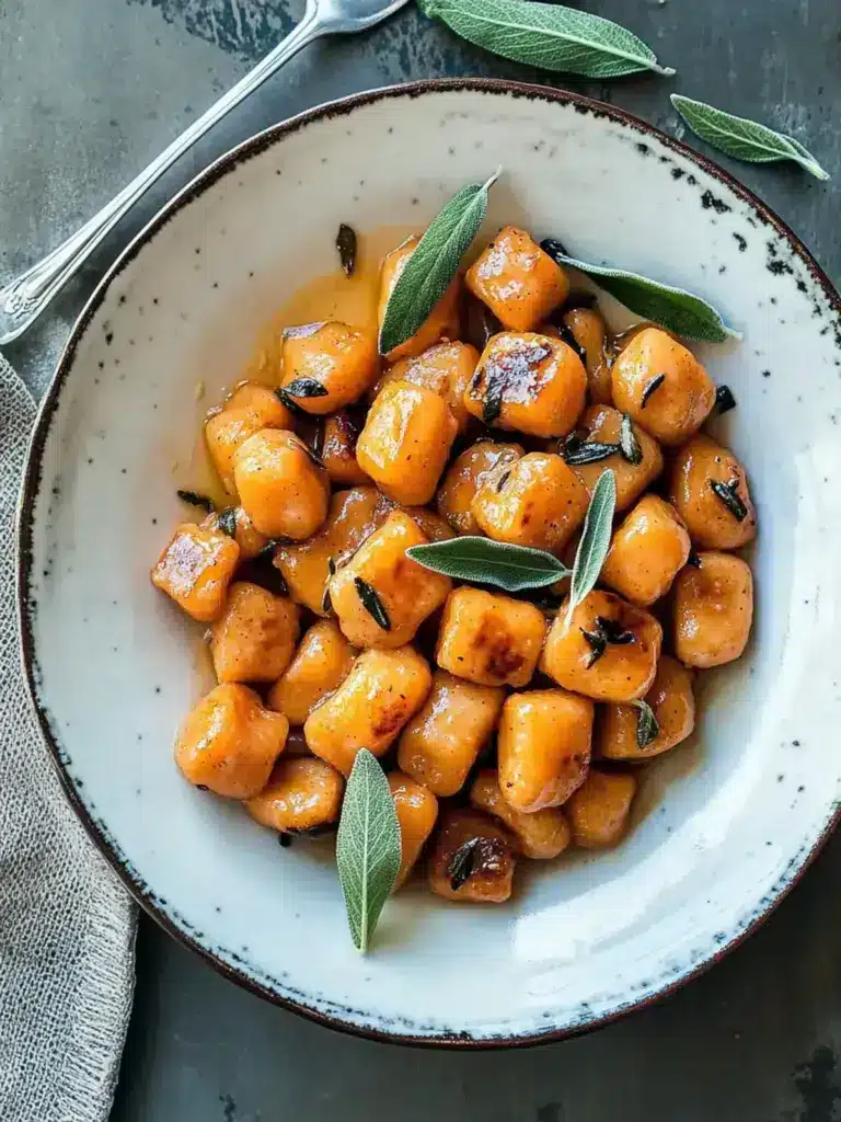 sweet potato gnocchi with sage browned butter - featured image