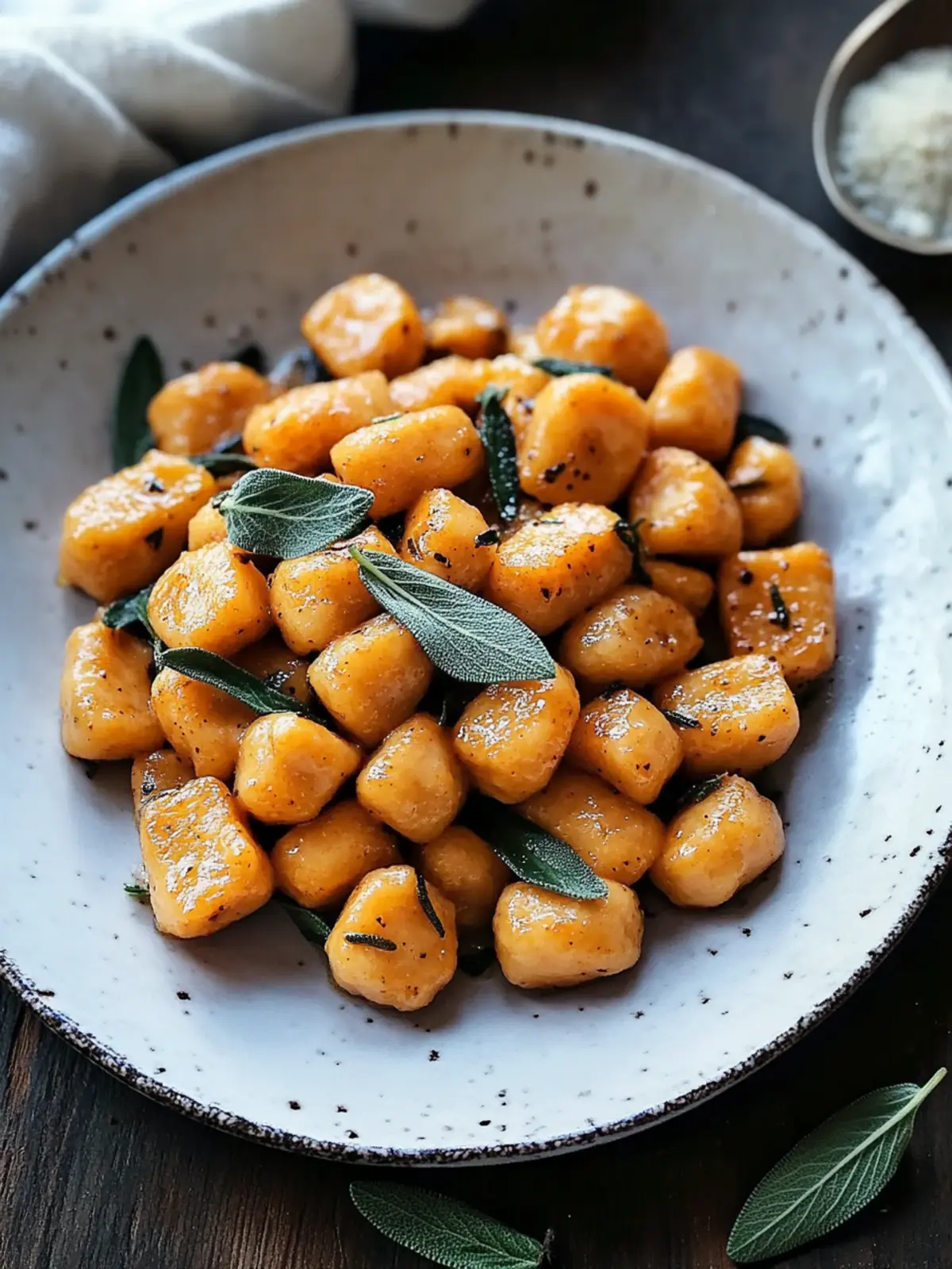 sweet potato gnocchi with sage browned butter preparation steps