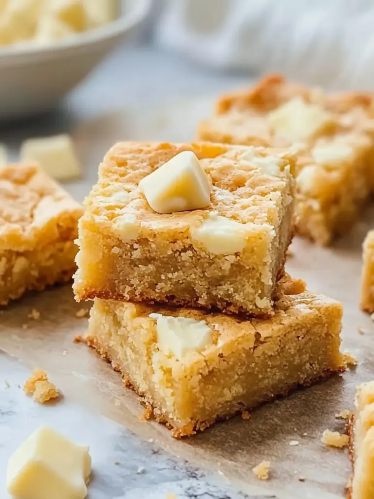 white chocolate blondies - featured image