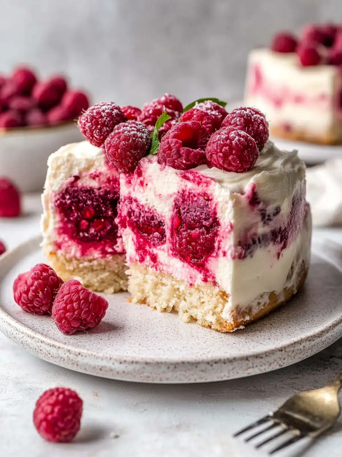 white chocolate raspberry cake preparation steps