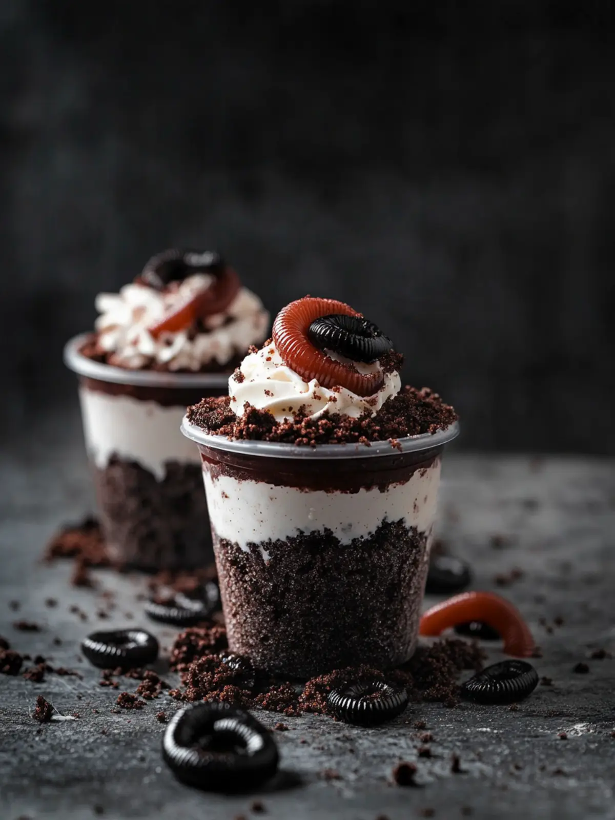 worm dirt cups preparation steps