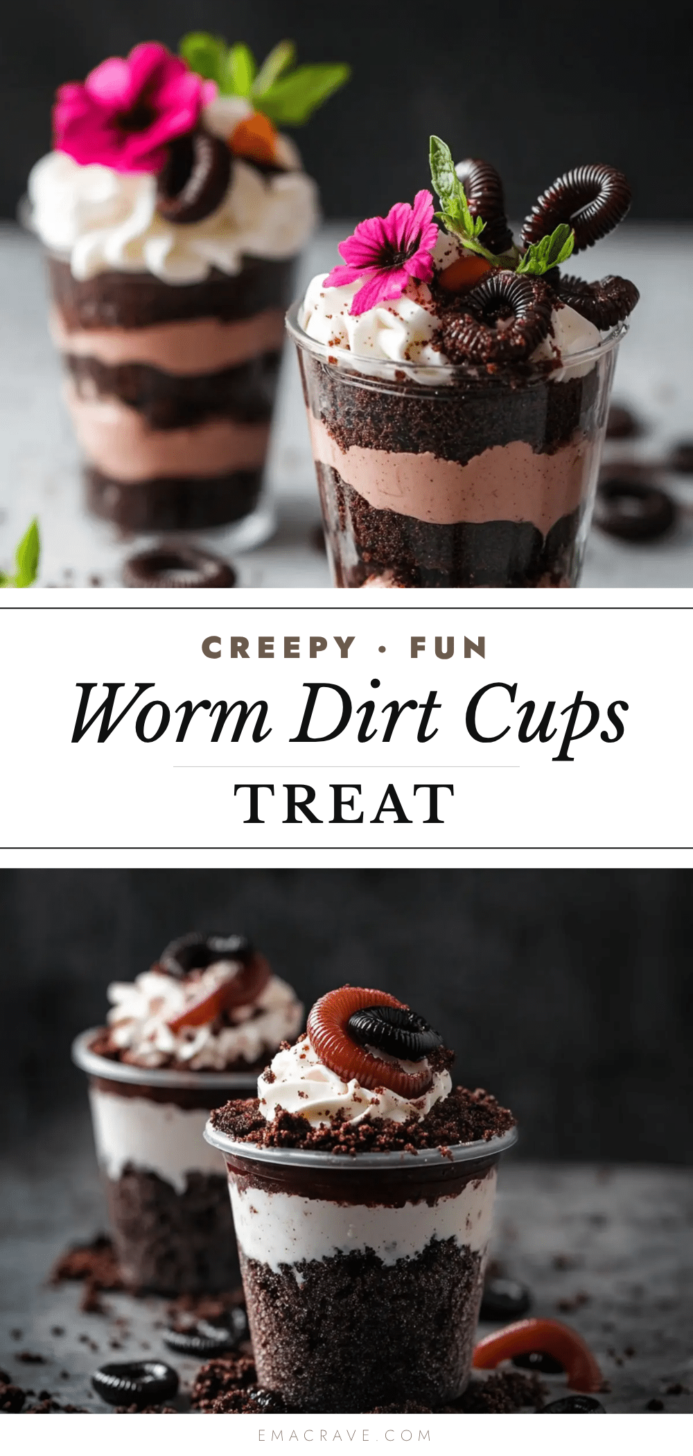 worm dirt cups recipe